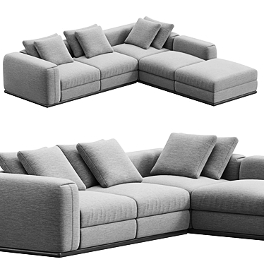 Luxurious Flexform Asolo Sofa Set 3D model image 1 