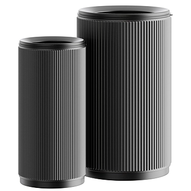 Modern Stainless Steel Bin 3D model image 1 