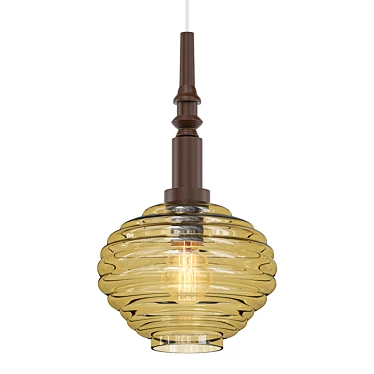 Mid-Century Glass Pendant Light 3D model image 1 