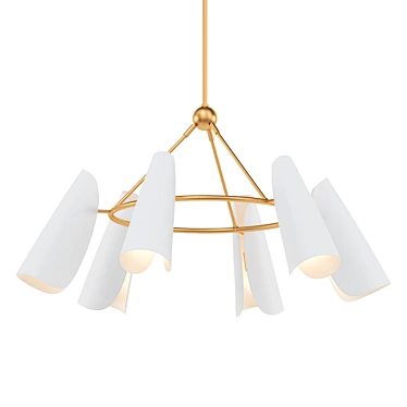  Elegance Personified: AERIN Tresa Chandelier 3D model image 1 