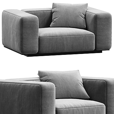 Luxury Modular Sofa Grandemare Flexform 3D model image 1 