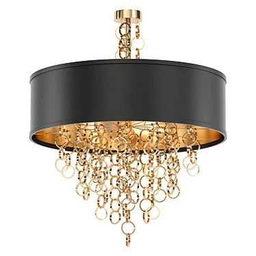 Ritz Rings Chandelier: Elegant Illumination 3D model image 1 