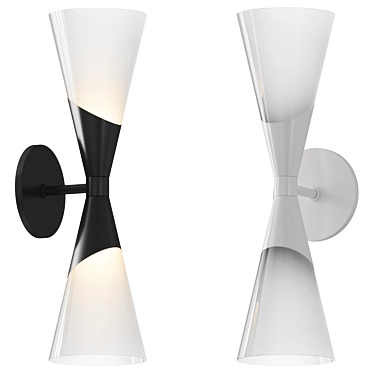 Modern Double Sconce Lighting Solution 3D model image 1 