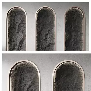 Stone Arch Wall Sculpture 3D model image 1 