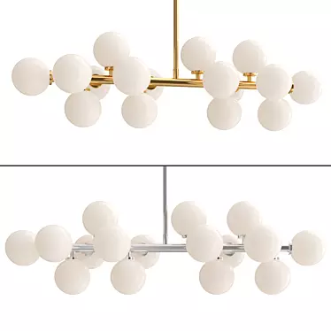 Golden Marsiada Pendant Light 3D model image 1 