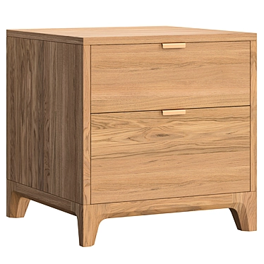 Natural Oak Bedside Table 49x40x50.5 3D model image 1 