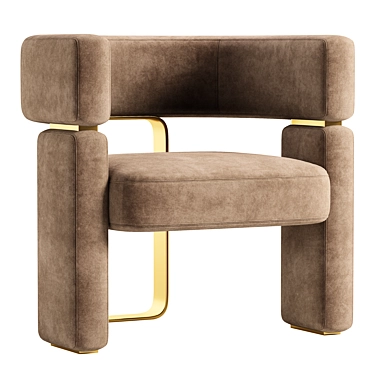 Modern BRASELET Armchair Replica 3D model image 1 