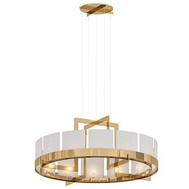 Glowing Halo Pendant Chandelier 3D model image 1 