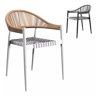 Outdoor Dining Armchair​ 3D model image 1 