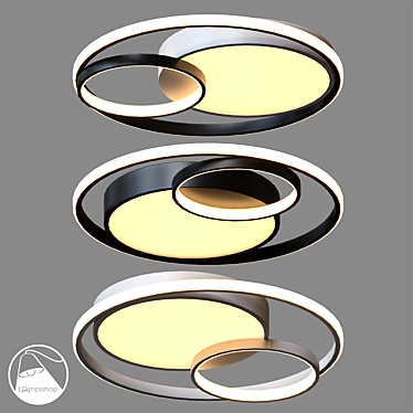 Modern Flatty Ceiling Lamp, Ø48/60cm 3D model image 1 