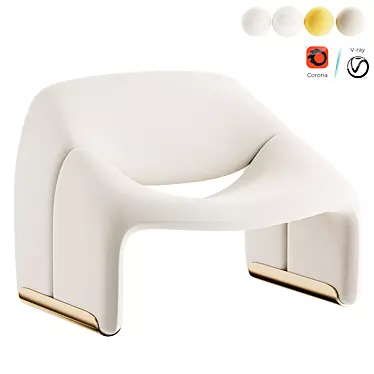 Sleek Artifort Lounge Chair Design 3D model image 1 