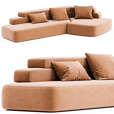 Modern Chic Rift Sofa Moroso 3D model image 1 