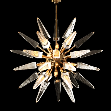 Customizable Sputnik Chandelier: Rock Crystal Arms 3D model image 1 