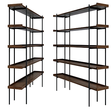  Adjustable Steel Shelving Unit 3D model image 1 