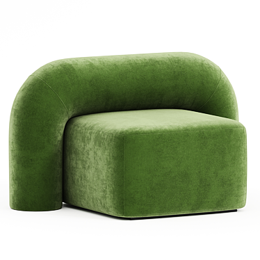 Elegant Fabric Armchair: MOSS Beauty 3D model image 1 