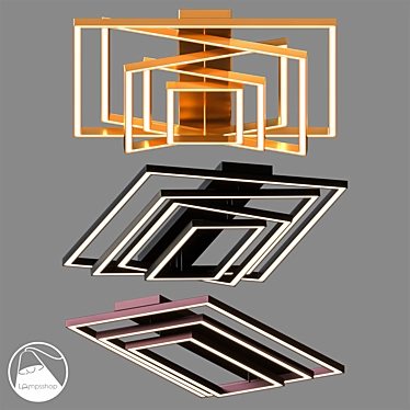 Pyra Ceiling Lamp in 3/4/5 Levels 3D model image 1 