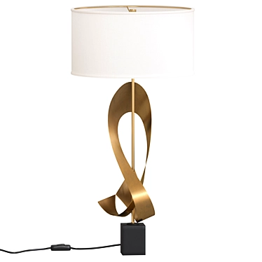 Sculptural Ribbon Buffet Lamp 3D model image 1 