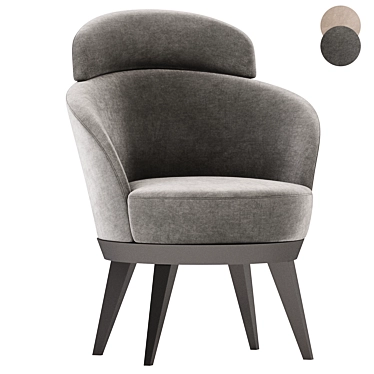 Modern Swivel Armchair with Style 3D model image 1 