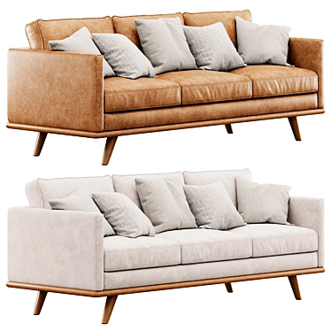 Luxury Comfort Nolita Sofa 3D model image 1 