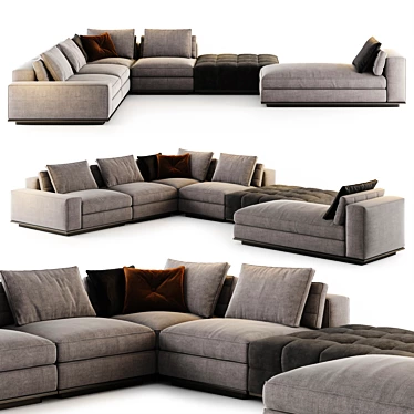 Sleek Modern Lawrence Sofa Ensemble 3D model image 1 