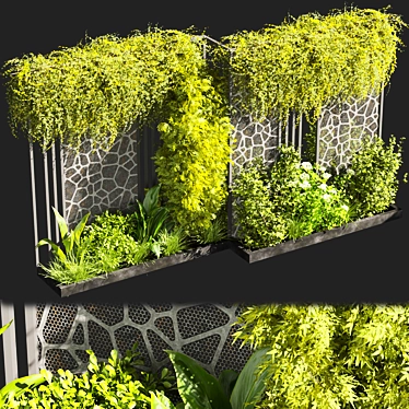 Urban Leaf Ivy Bush Collection 3D model image 1 