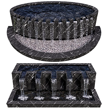 Versatile Waterfall Fountain Decoration 3D model image 1 