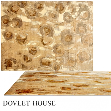 Luxury Dovlet House Wool Silk Rug 3D model image 1 