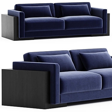 Luxury Ipparco Sofa: Amaranthine Elegance 3D model image 1 