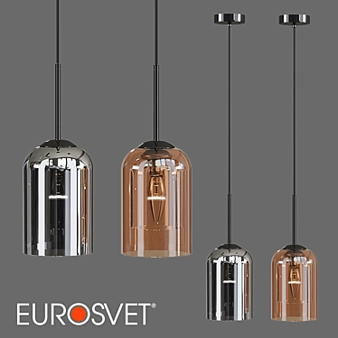 Ennio Glass Pendant Light Eurosvet 3D model image 1 