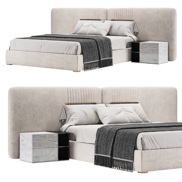 Elegant LOREN Bed in 2015 3D model image 1 