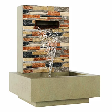 Galvanized Outdoor Garden Water Fountain 3D model image 1 