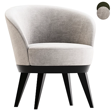 Modern Swivel Armchair, 3D Model 3D model image 1 