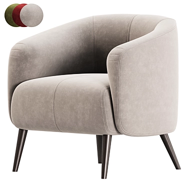 Contemporary Amalfi Armchair Collection 3D model image 1 