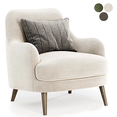 Elegant Sophie Armchair: Comfort Defined 3D model image 1 