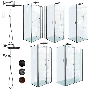 Translated Description:
In the directory: options for Radaway shower enclosures, with Vray and Corona renders, UV mapping for excellent visuals.

Rad 3D model image 1 