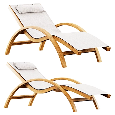 Modern Sling Lounge Chair: Leisure Season Ltd 3D model image 1 