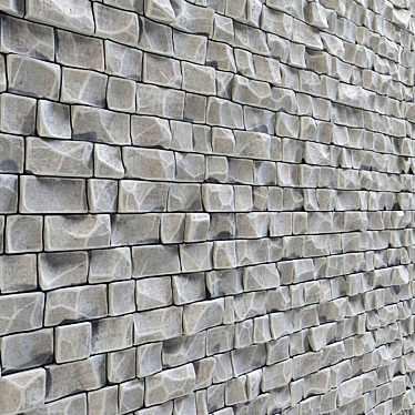 Rock Brick Wall Texture Kit 3D model image 1 