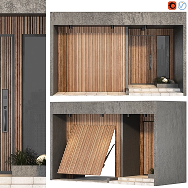 Modern Door 13 Design Kit 3D model image 1 