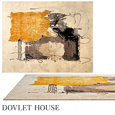 Dovlet House Wool Silk Rug 3D model image 1 