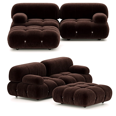 Italian Style 3-Seater Sofa Render 3D model image 1 