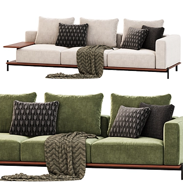 Modern Poliform Brera Sofa Set 3D model image 1 