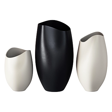 Handcrafted Ceramic Vases by Ashraf 3D model image 1 