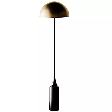 Modern Hudson Steel Floor Lamp 3D model image 1 