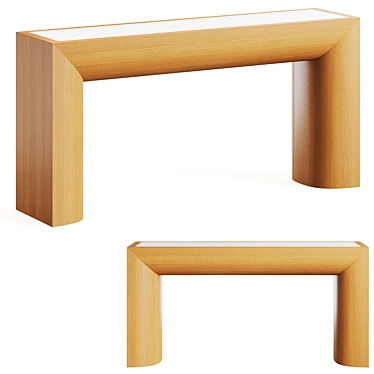 Emma Wood Console Table, Corona/V-Ray 3D model image 1 