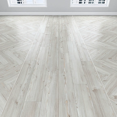 Oak Parquet Flooring Modules 3D model image 1 