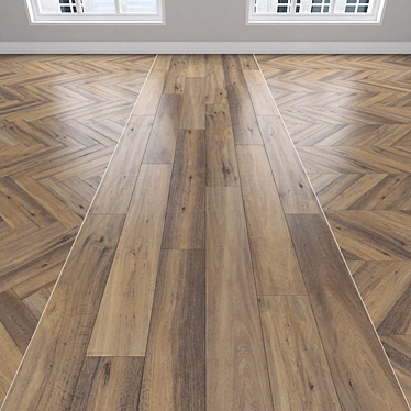 Oak Parquet Module Set 3D model image 1 