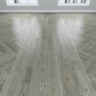 "Oak Parquet: Linear, Chevron, Herringbone 3D model image 1 