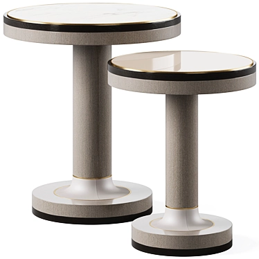 Modern CALGARY Side Table Set 3D model image 1 