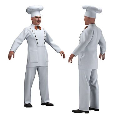 Chef Character Model - PBR_TEXTURES 3D model image 1 