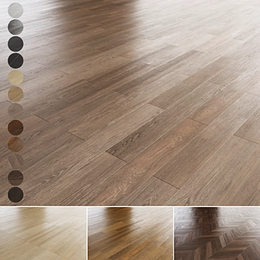 Oak Parquet Flooring Collection 3D model image 1 